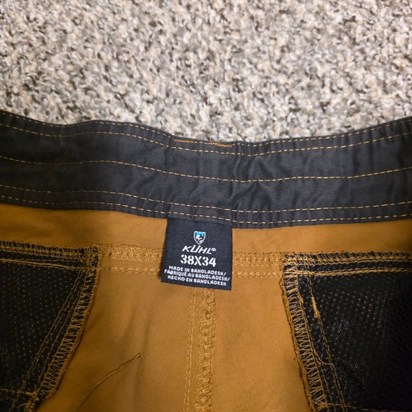 Kuhl Mens Hiking Pants 38x34 Brown Straight Leg Outdoor Technical Trousers - Picture 5 of 7